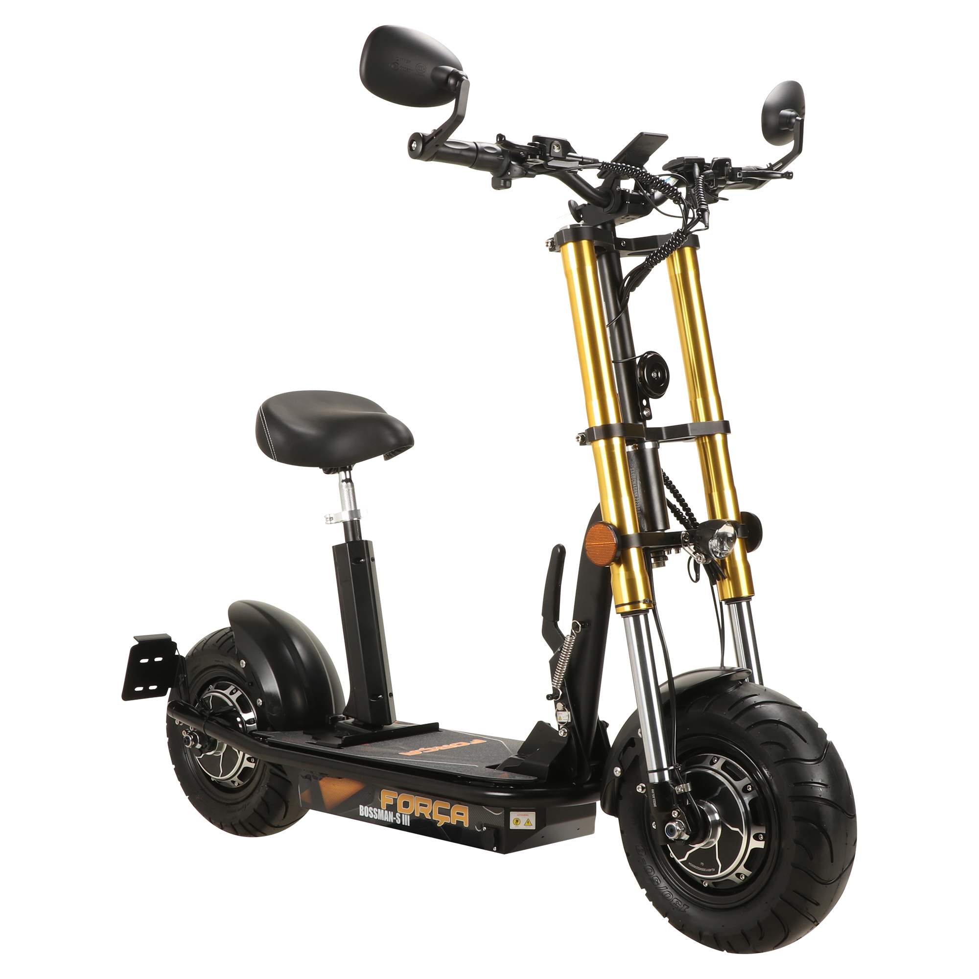 FORÇA Bossman-S III Allrad Elektro-Scooter EEC 45km/h Black-Gold